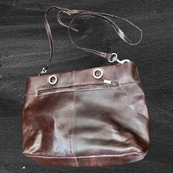 Vintage Wilson Leather - Brown Hobo Tote Bag Messenger Business Career 15x9x4 - Picture 7 of 12